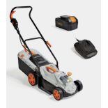 BRAND NEW CORDLESS LAWNMOWER 40V ELECTRIC LAWNMOWER WITH 4AH BATTERY AND CHARGER RRP £230 R16-2