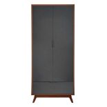 NEW & BOXED EZRA 2 Door 1 Drawer Wardrobe. WALNUT/GREY. RRP £399 EACH. the Ezra 2 Door 1 Drawer