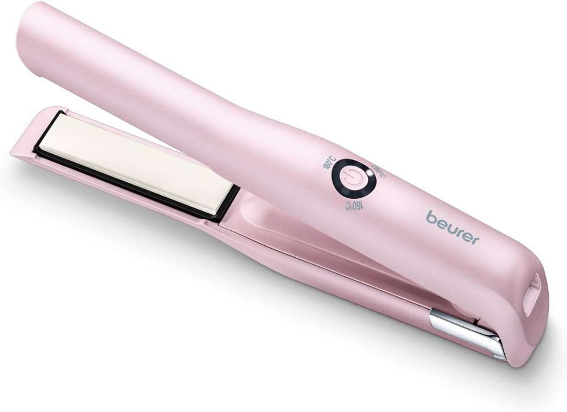 Beurer HS20 Cordless Rechargeable Hair Straightener (132/29) With USB Charging Cable, 3 Fast-Heating