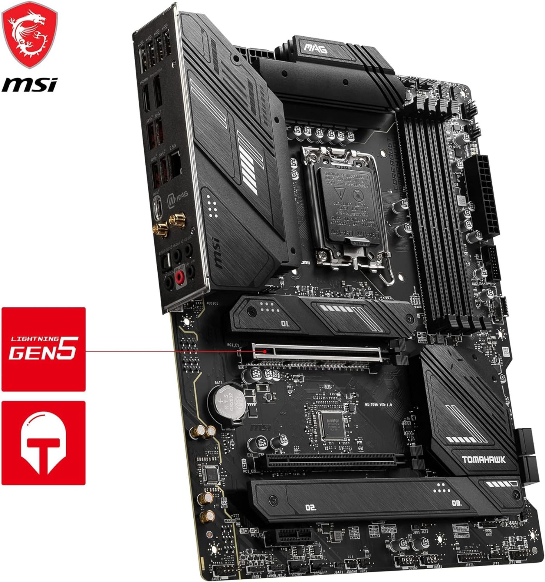 MSI MAG B760 TOMAHAWK WIFI DDR4 Motherboard. RRP £185. 12TH & 13TH GEN CORE, HIGH PERFORMANCE - - Image 5 of 7