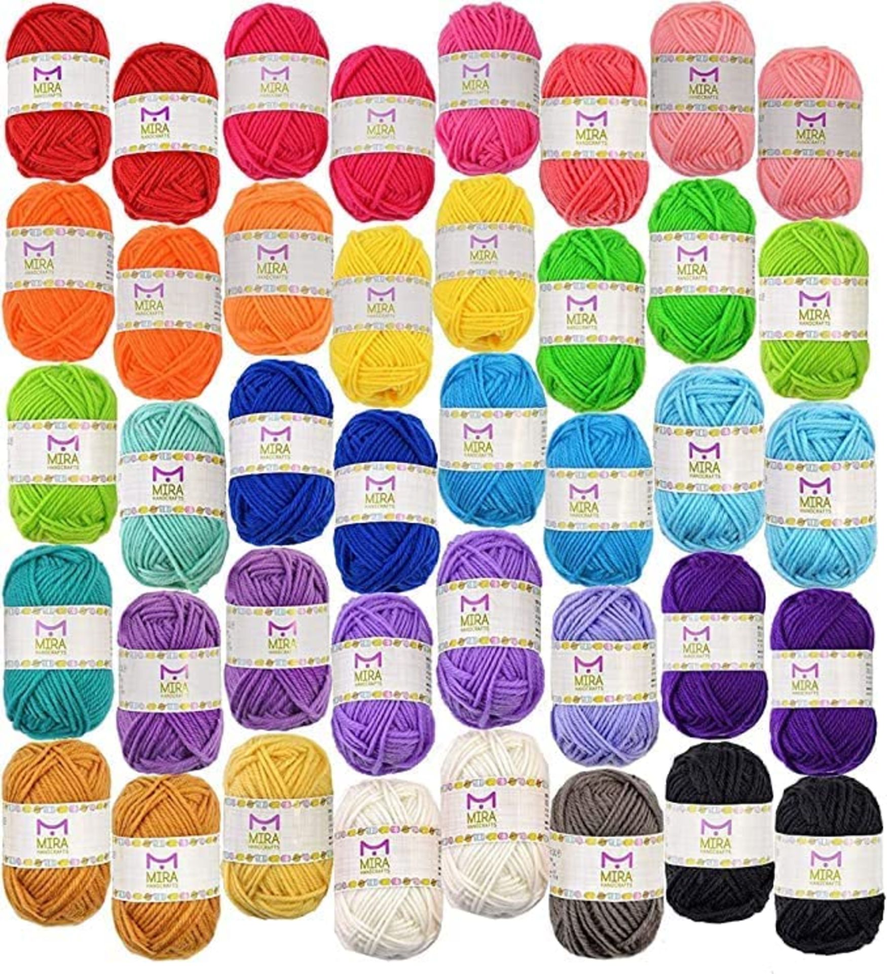 10 X BRAND NEW PACKS OF 40 ASSORTED YARN ROLLS 20M R3-7