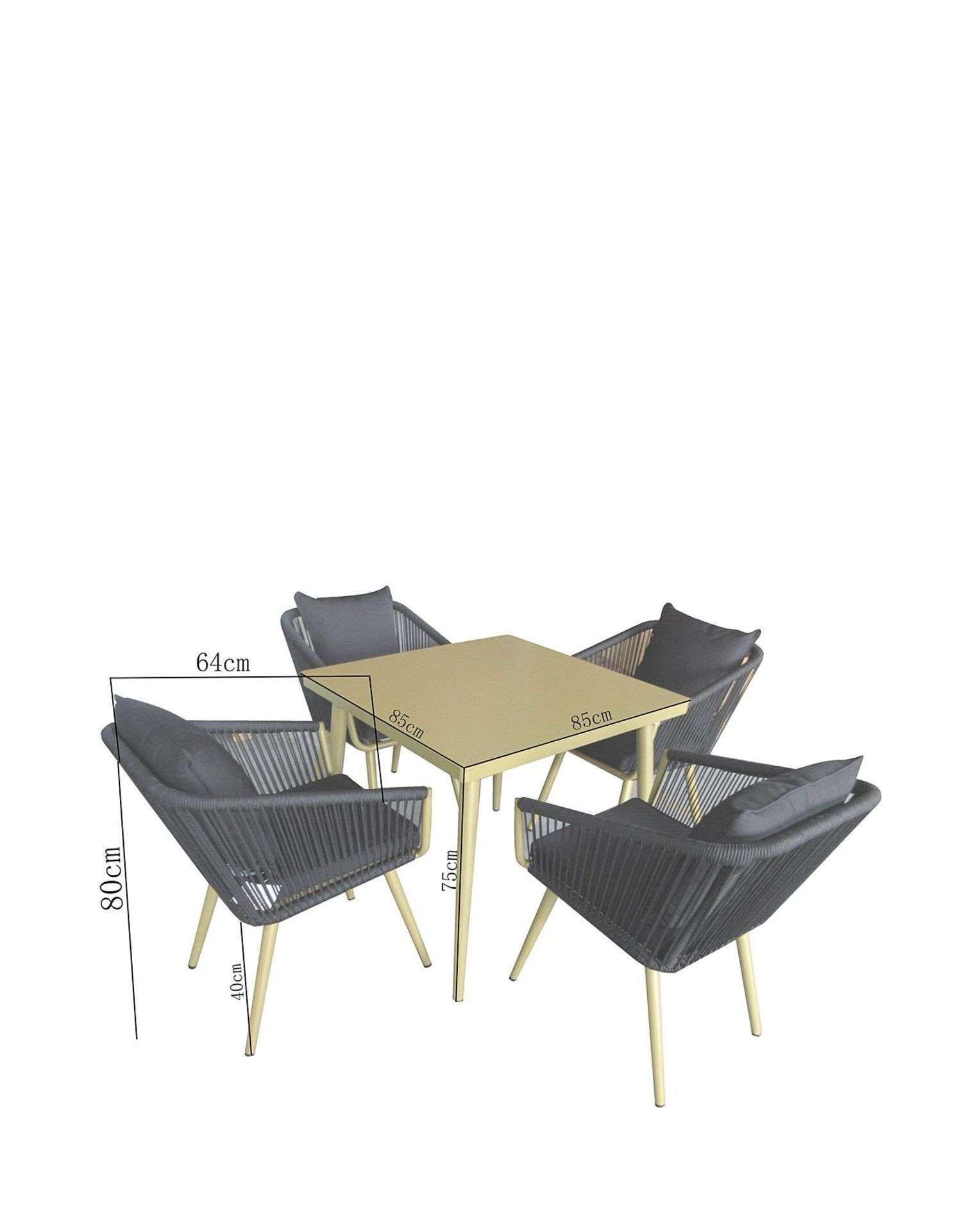 Trade Lot 4 x New & Packaged Joanna Hope Naya 4 Seater Dining Sets. RRP £719 each. This Exclusive - Bild 5 aus 5