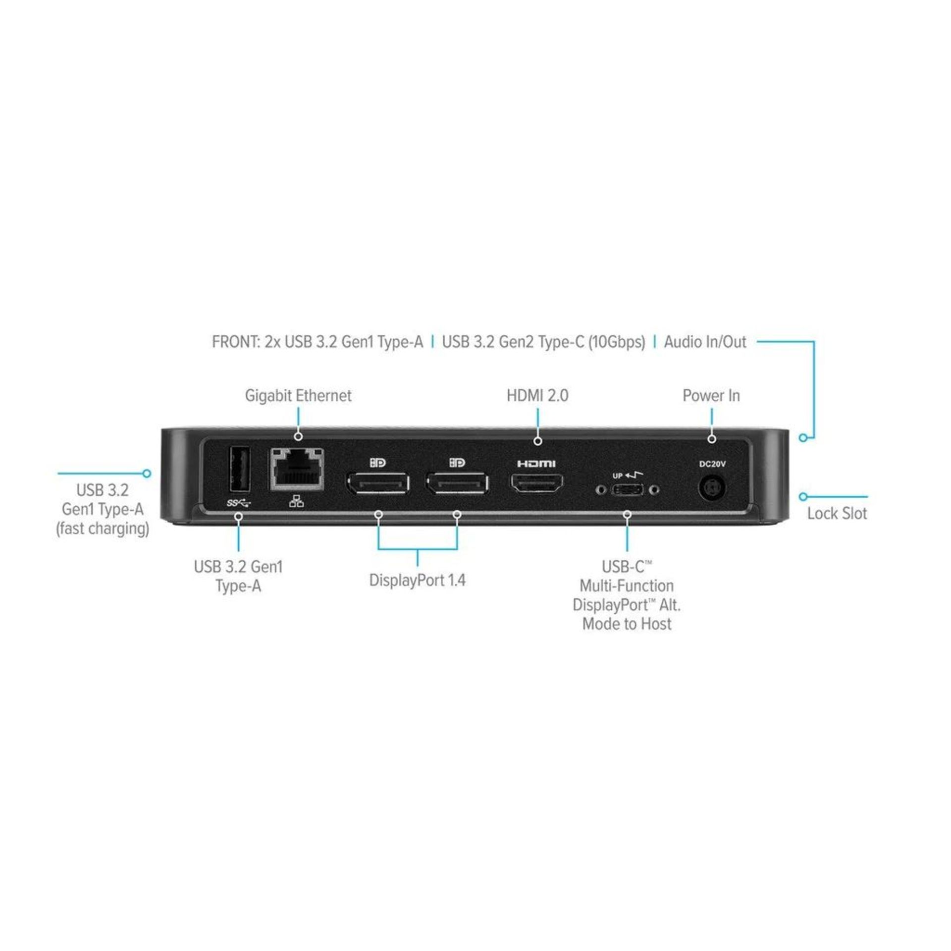 TARGUS USB-C Multi-Function DisplayPort Alt. Mode Docking Station with 85W Power. RRP £135. Create a - Bild 3 aus 5