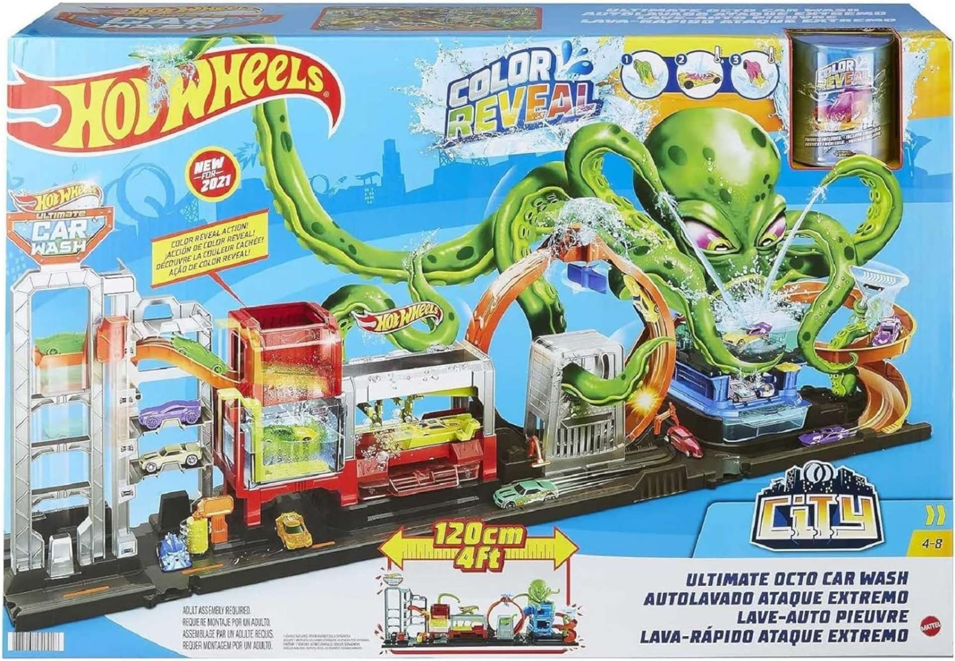 BRAND NEW HOT WHEELS CITY ULTIMATE OCTO CAR WASH PLAYSET RRP £129 R9.11/12, 15.9