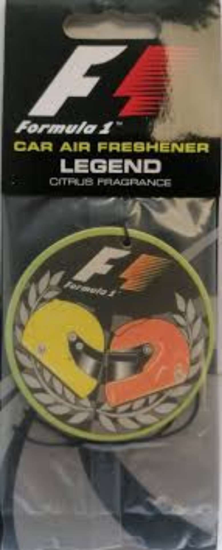 250 x BRAND NEW FORMULA ONE CAR AIR FRESHENERS LEGEND CITRUS SCENT