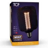 20 X BRAND NEW TCP MINT LIGHTING BLACK MESH CAGE E27 LIGHTBULBS R3-5