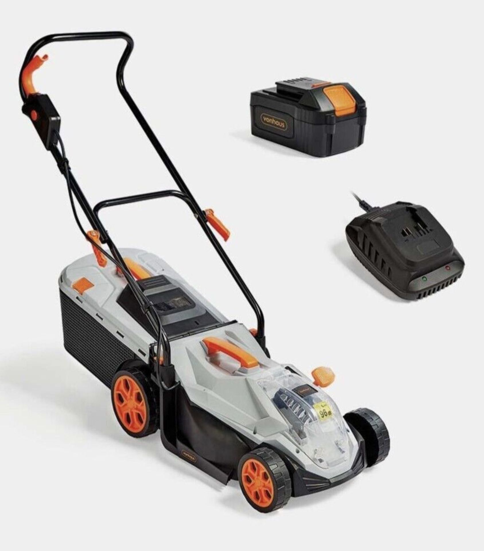 BRAND NEW CORDLESS LAWNMOWER 40V ELECTRIC LAWNMOWER WITH 4AH BATTERY AND CHARGER RRP £230 R16-2