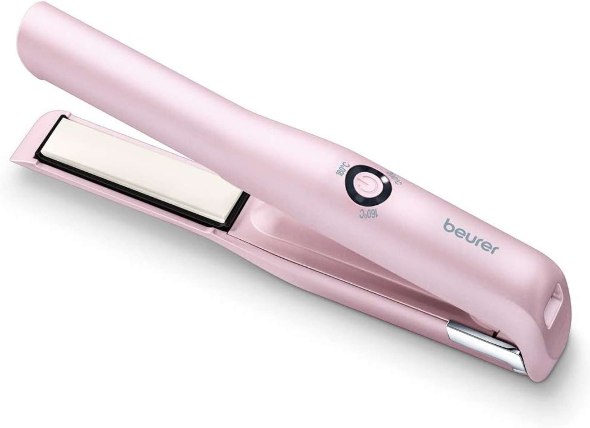 Beurer HS20 Cordless Rechargeable Hair Straightener (128/29) With USB Charging Cable, 3 Fast-Heating