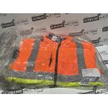 9 X BRAND NEW HI VIS SOFT SHELL PROFESSIONAL WORK JACKETS SIZE LARGE R4-2