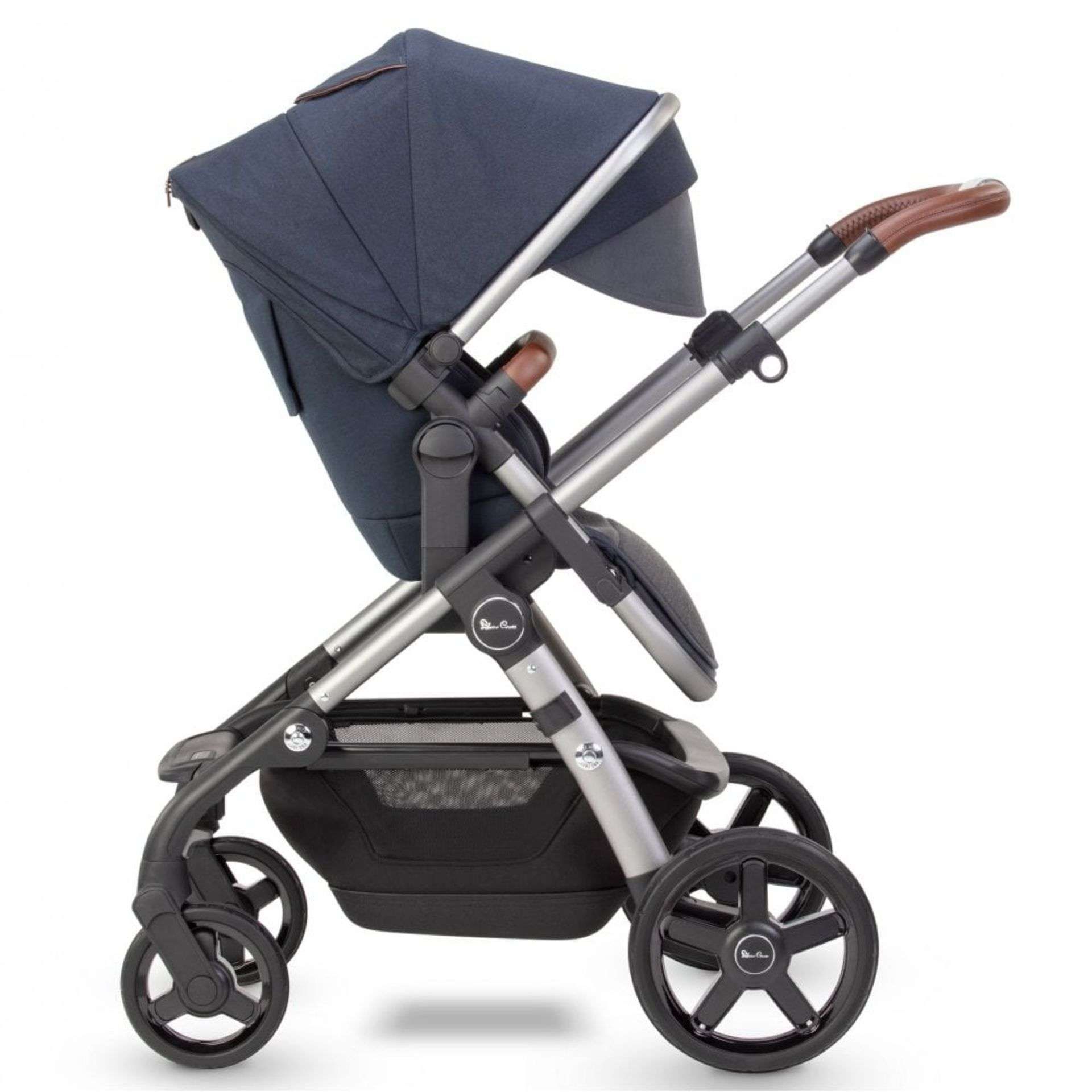 NEW & BOXED SILVER CROSS Wave 4-In-1 Pram & Pushcahair System. INDIGO. RRP £1095. COMPLETE WITH WAVE - Bild 3 aus 5