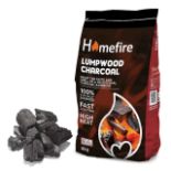 10 X BRAND NEW HOMEFIRE 4KG BAGS OF LUMPWOOD CHARCOAL R9.13