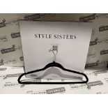 9 X BRAND NEW PACKS OF 30 STYLE SISTERS LUXURY VELVET BLACK COAT HANGERS R11