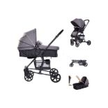 TRADE LOT 5 X BRAND NEW RICCO BABY 2 IN 1 FOLDABLE BUGGY STROLLER PUSHCHAIR BLACK R18-7