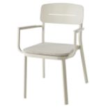 SET OF 6 ALUMINIUM ARM CHAIRS WITH SEAT PADS R9B