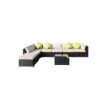 Outsunny 7-Seater Rattan Garden Furniture Set - Black 119/12. - ER46. RRP £999.00. *only box got 3/