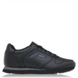 4 X BRAND NEW PAIRS OF SLAZENGER CLASSIC MENS TRAINERS BLACK AND CHARCOAL SIZE 9 RRP £55 EACH