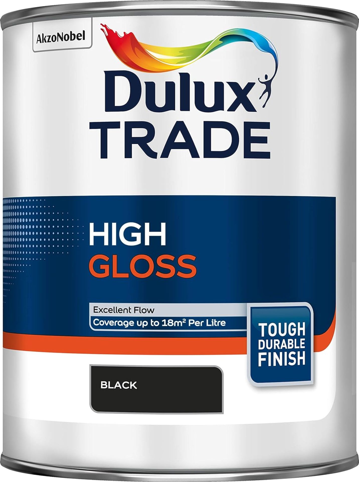 10 X BRAND NEW DULUX TRADE HIGH GOSS BLACK 1L S1-4