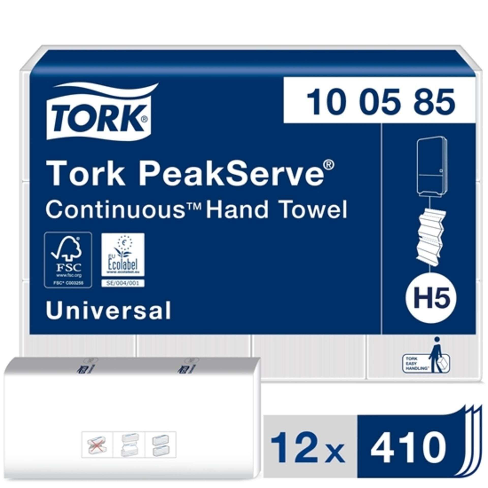 4 X TORK PEAKSERVE 100585 CONTINUOS HAND TOWELS R9.3