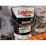 15 X BRAND NEW LEYLAND TRADE SMART MAGNOLIA MID SHEEN MULTI SURFACE PAINT 5L R16-13