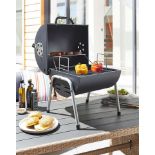 4x BRAND NEW Tabletop Oil Drum Barbeque Grill. RRP £59.99 EACH. Black steel firebowl with enamel