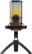NEW & BOXED CHERRY UM 9.0 Pro RGB Black USB Desk Microphone with Shock Mount. RRP £127.99. The