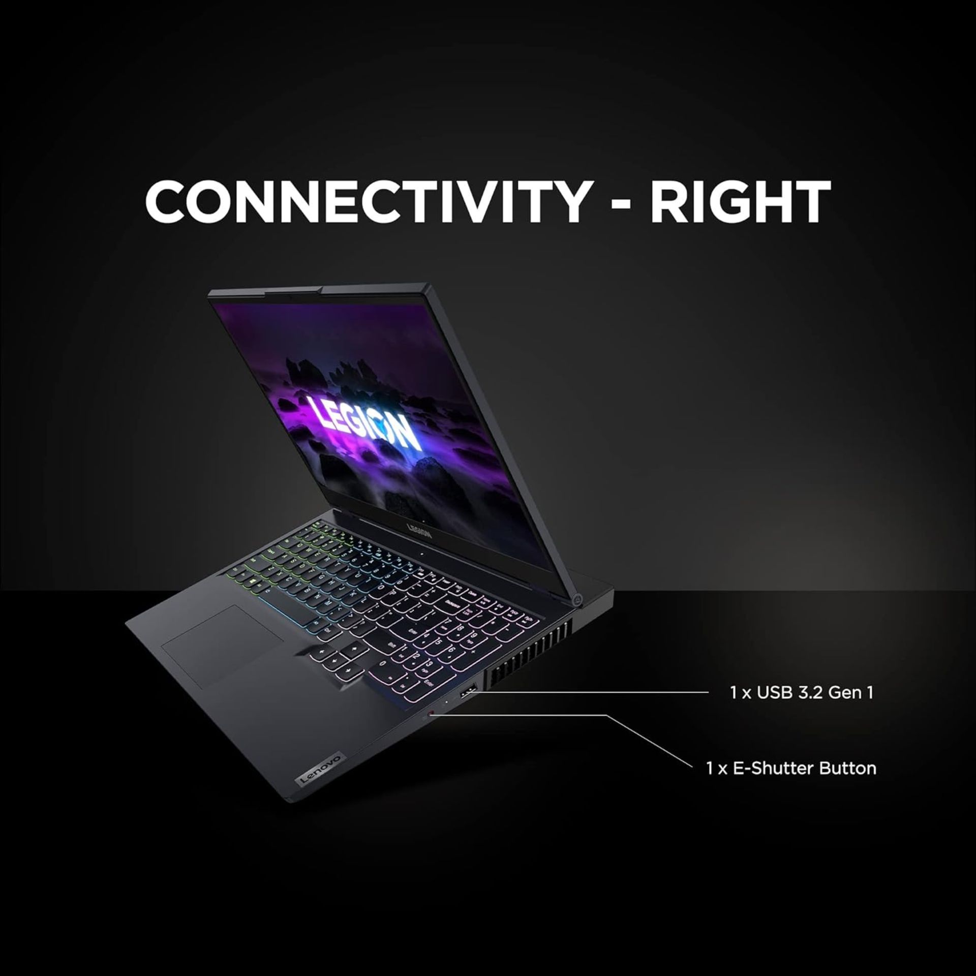 GRADE A LENOVO Legion 5 15.6 Inch Full HD AMD Laptop. RRP £920. (PCKBW). AMD Ryzen™ 5 5600H, 8 GB - Image 7 of 7