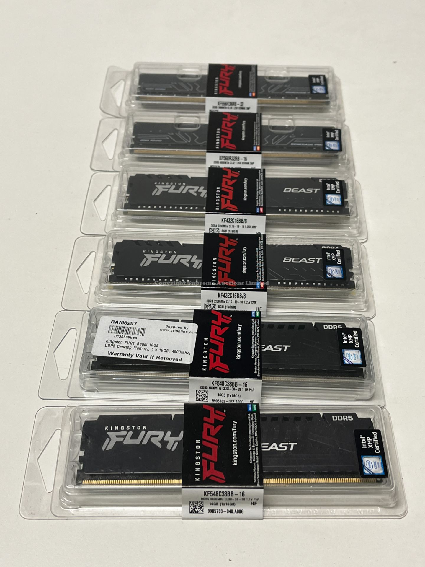 6x BRAND NEW FACTORY SEALED KINGSTON Fury Beast RAM to include DDR4/DDR5 - Image 2 of 2