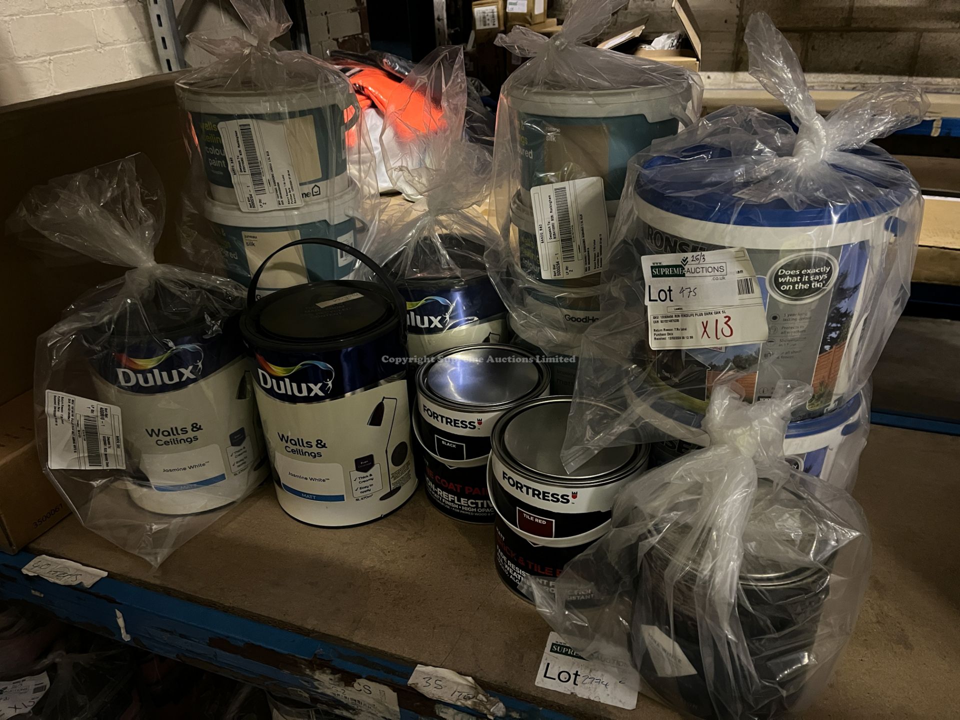 14 PIECE MIXED PAINT LOT TO INCLUDE DULUX, RONSEAL ETC. (S2-5)