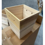 5 X BRAND NEW BOXES OF 10 WOODEN PLANTERS S1-1/R17-1