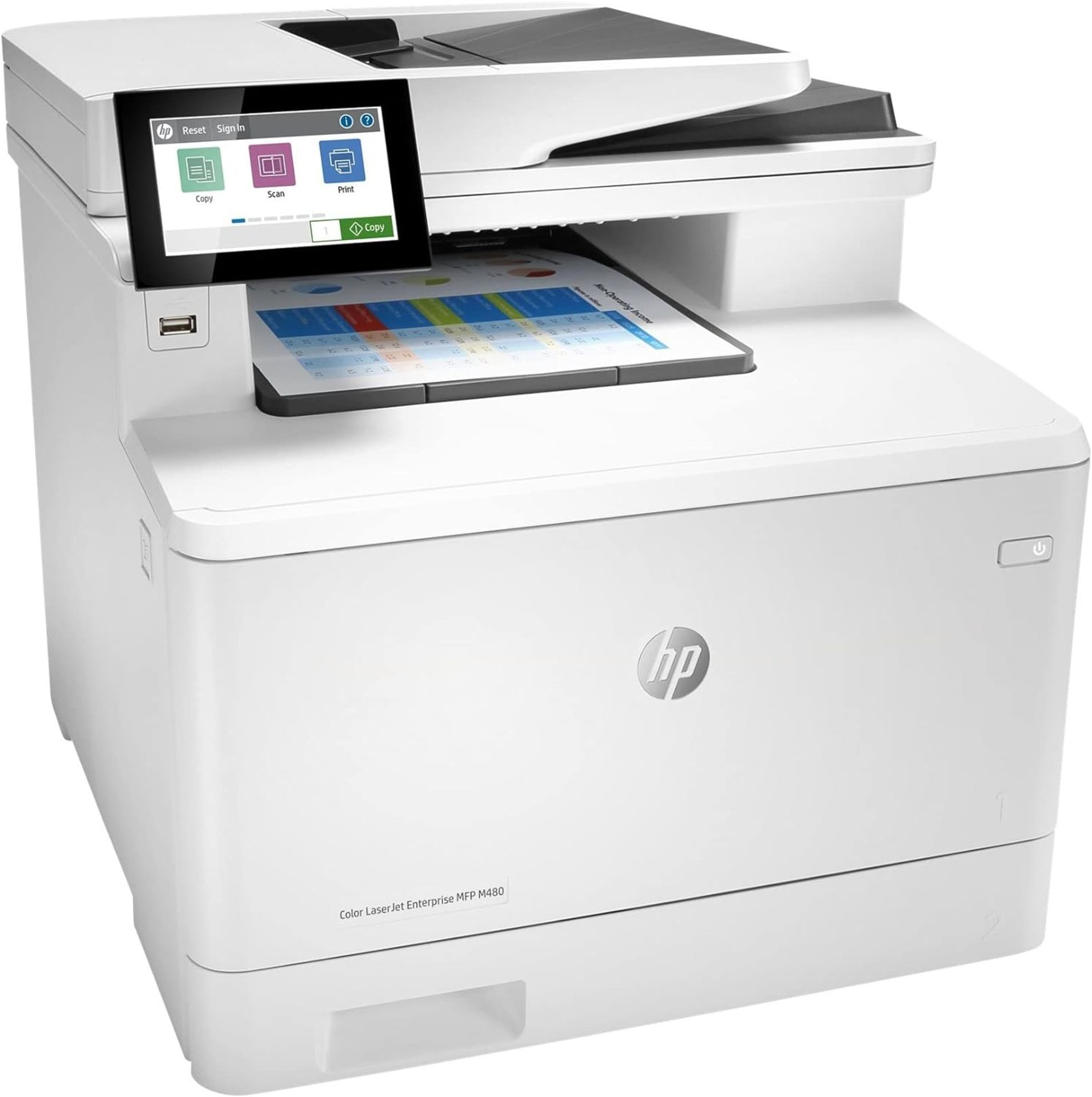 GRADE A HP Color LaserJet Enterprise MFP M480f. RRP £643. (PCK5). This printer is intended for use - Image 2 of 6