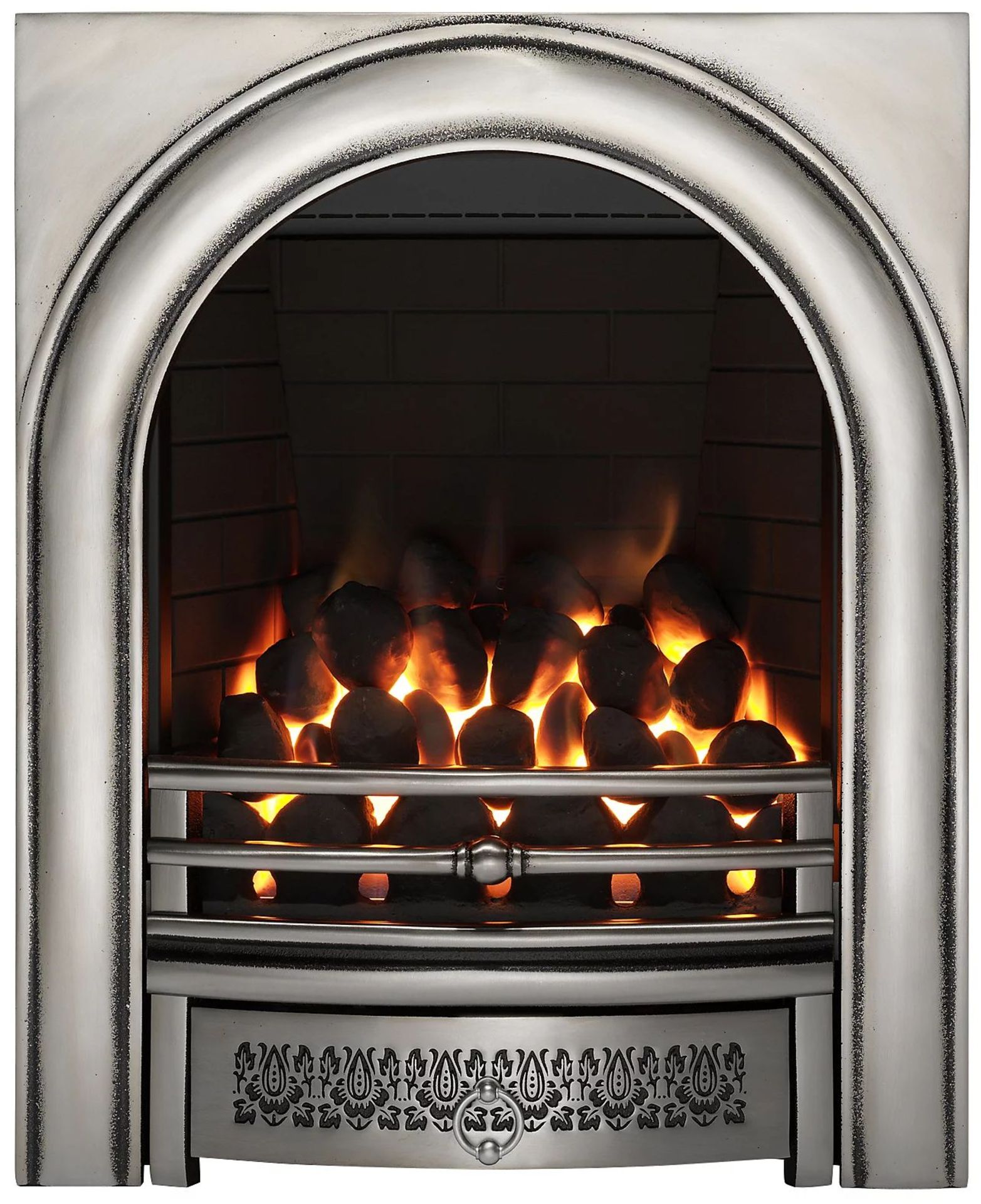 FOCAL POINT ARCH LOG CHROME GAS FIRE R11-10