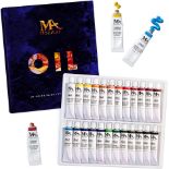 20 X BRAND NEW MOZART 24 COLOUR OIL PAINT SET FOR ARTISTS R13.5