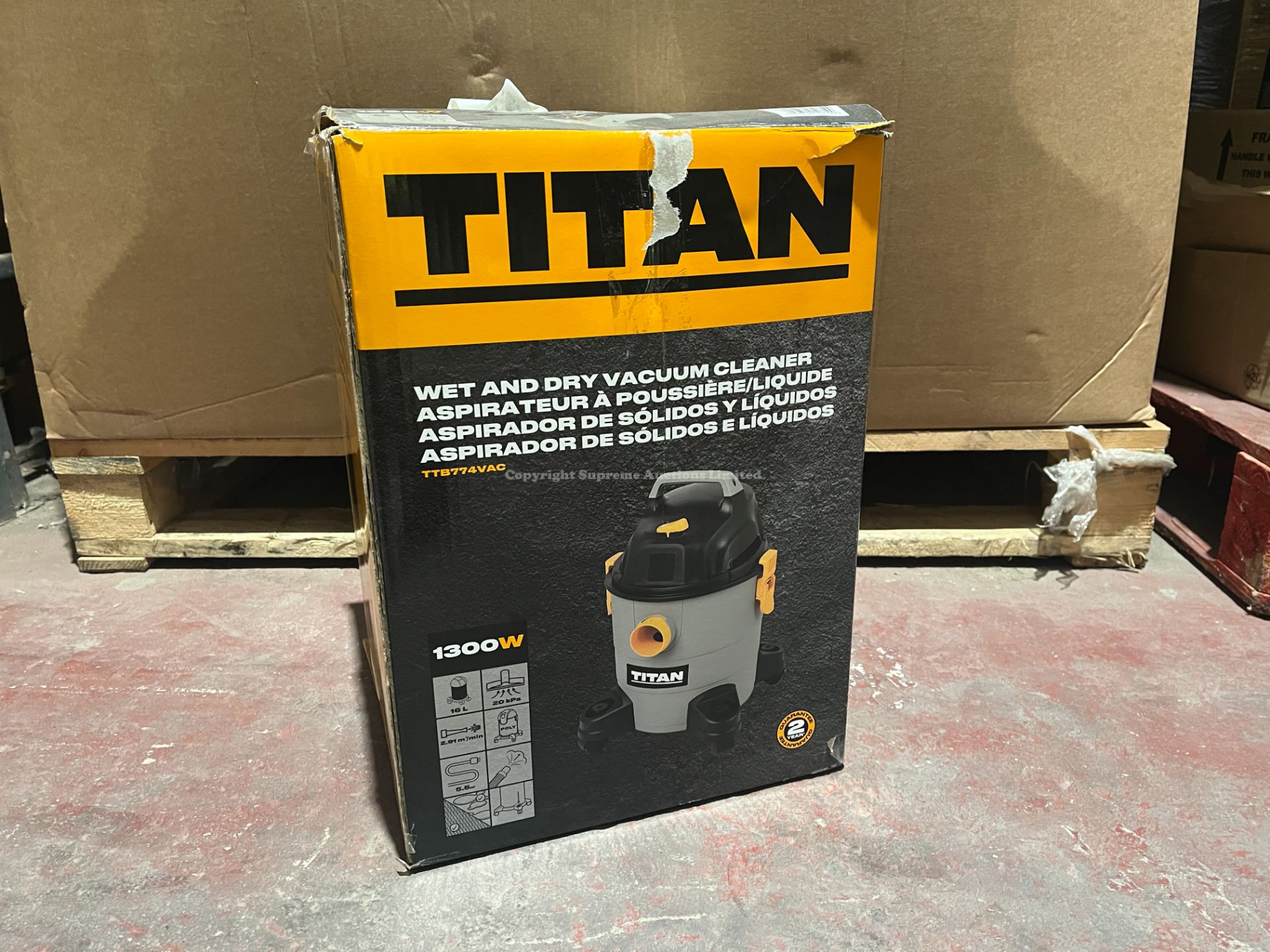 2 X TITAN WET AND DRY CANISTER VACUUMS R12-15