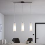 6 X DIMONIKA WHITE CHROME EFFECT 3 LAMP PENDANT CEILING LIGHTS RRP £68 EACH R11-4