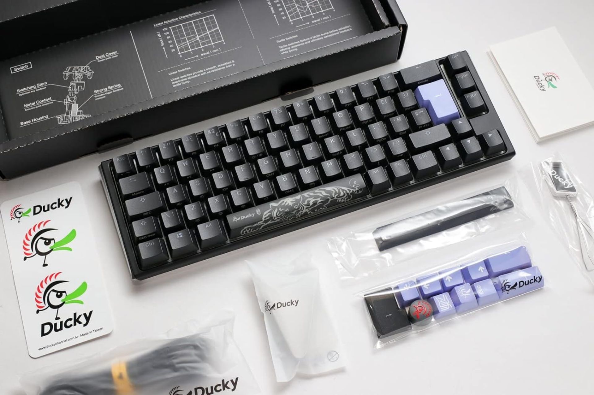 DUCKY ONE 3 Cherry Brown SF RGB Wired Cherry MX Red Mechanical Keyboard. RRP £135. QUACK Mechanics - Image 5 of 5
