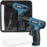 TRADE LOT 16 x New Boxed WESCO Cordless 3.6V Hot Glue Gun with 10pieces Glue Stick 7mm, Micro USB
