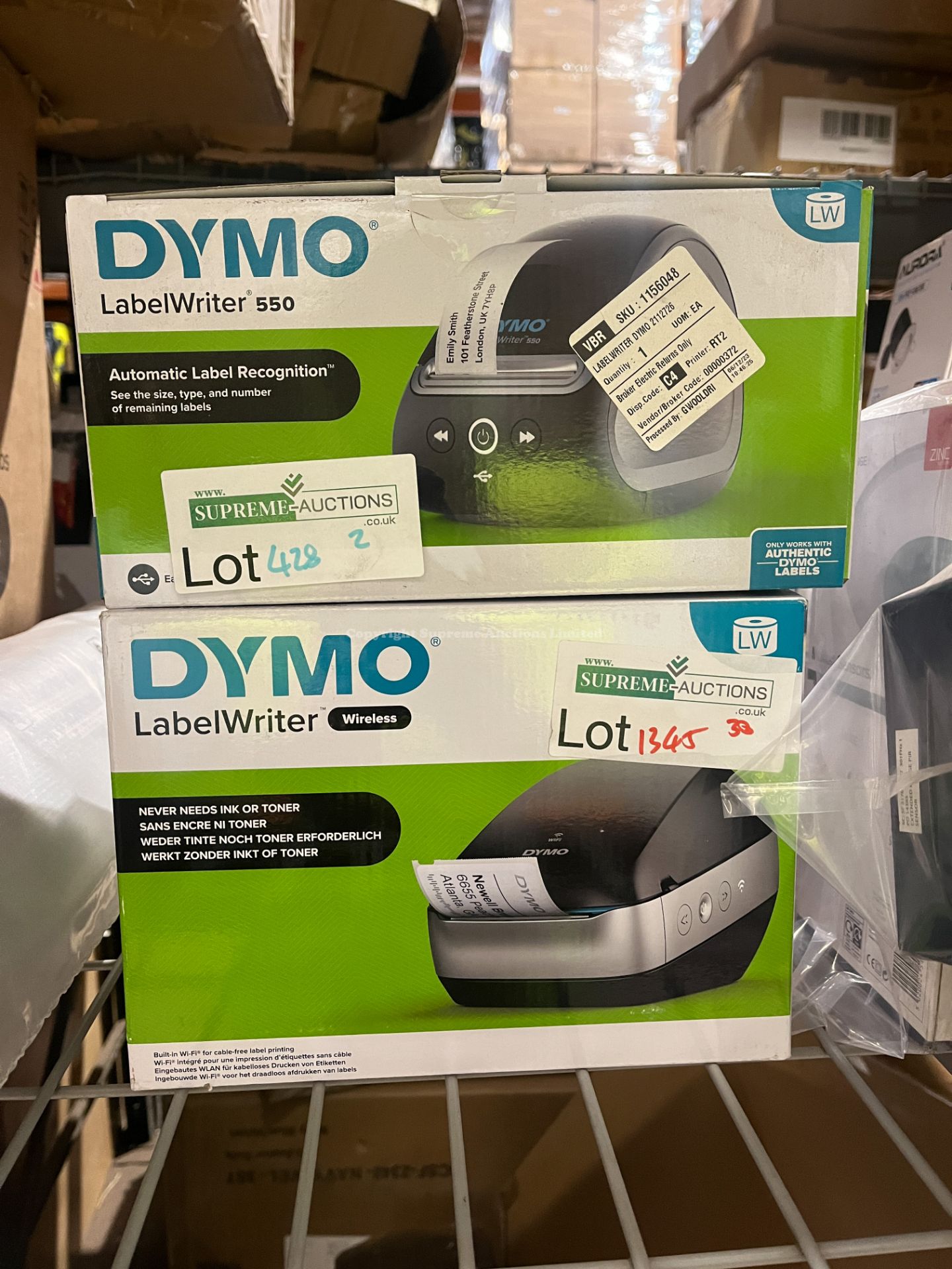 2 X BRAND NEW DYMO LABEL WRITERS 550 R13-4