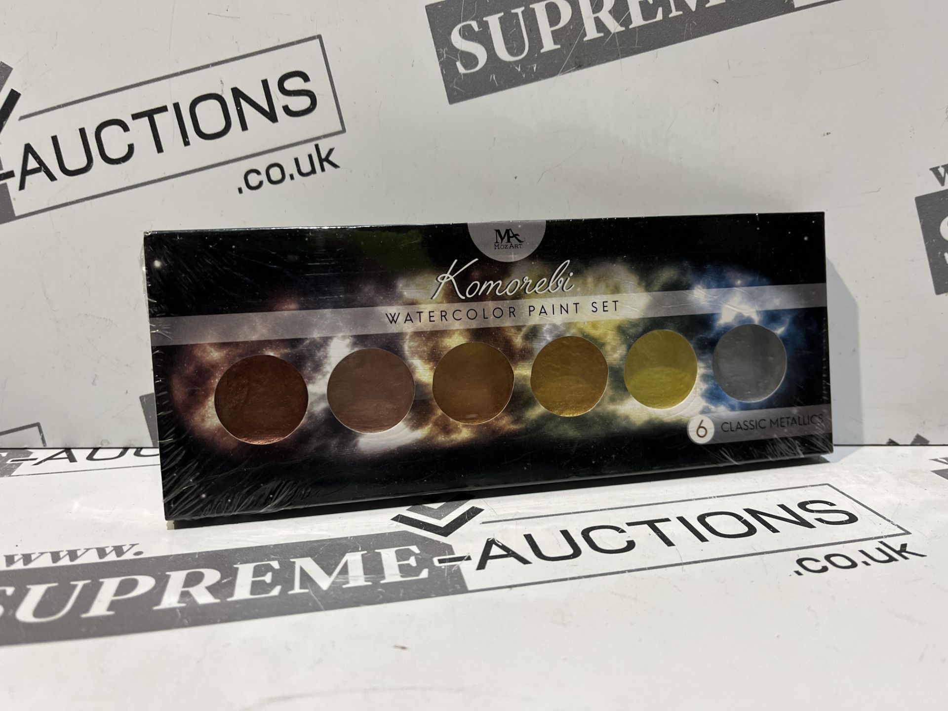 25 X BRAND NEW MOZART KOMOREBI 6 ASSORTED CLASSIC METALLICS WATERCOLOUR PAINT SETS R9-16