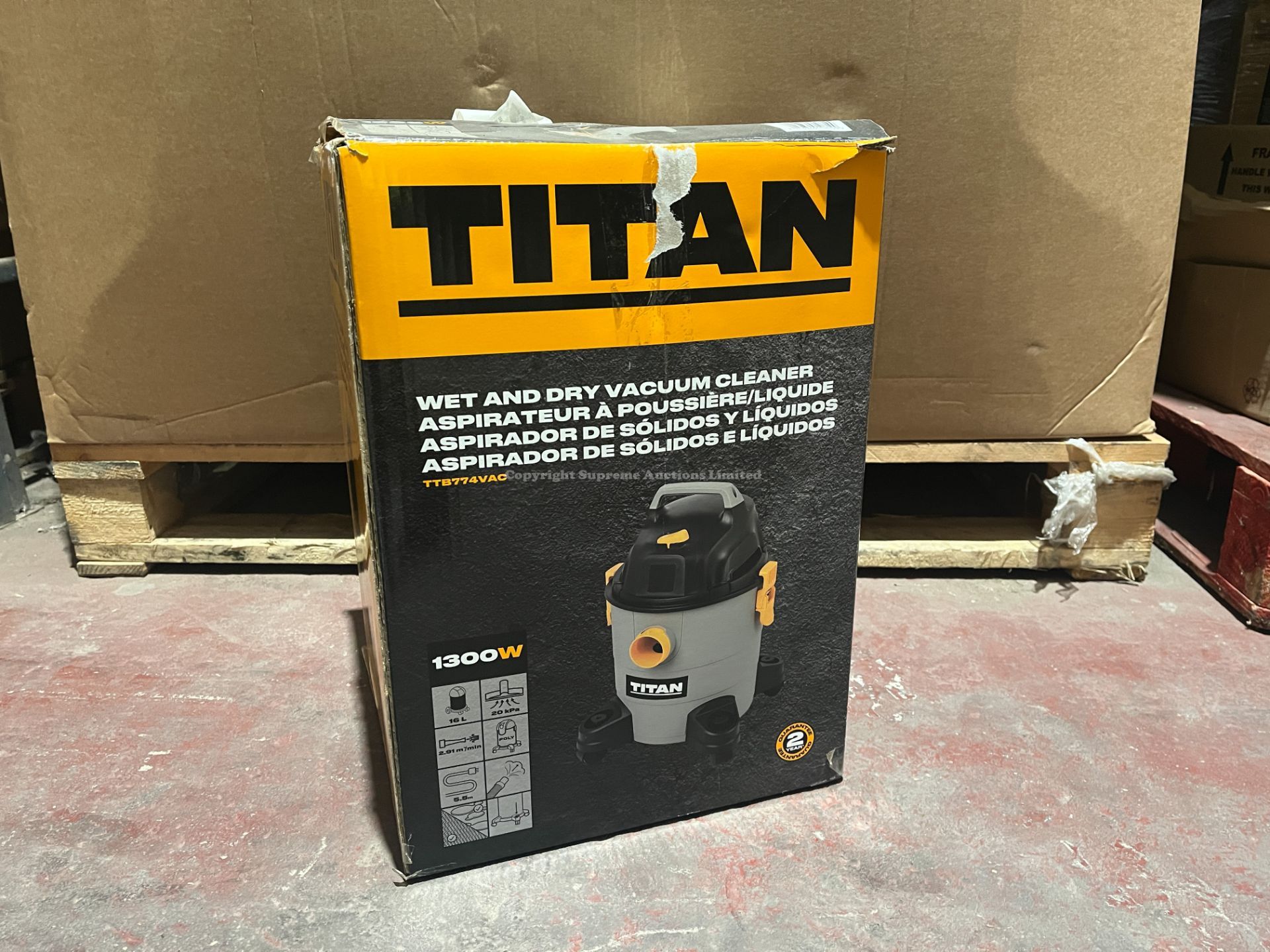 2 X TITAN WET AND DRY CANISTER VACUUMS R12-15