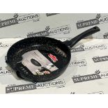 6 X BRAND NEW 26CM MARBLE DESIGN FRYING PANS R15-2
