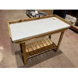 WOODEN GARDEN WORK TABLE R9-8