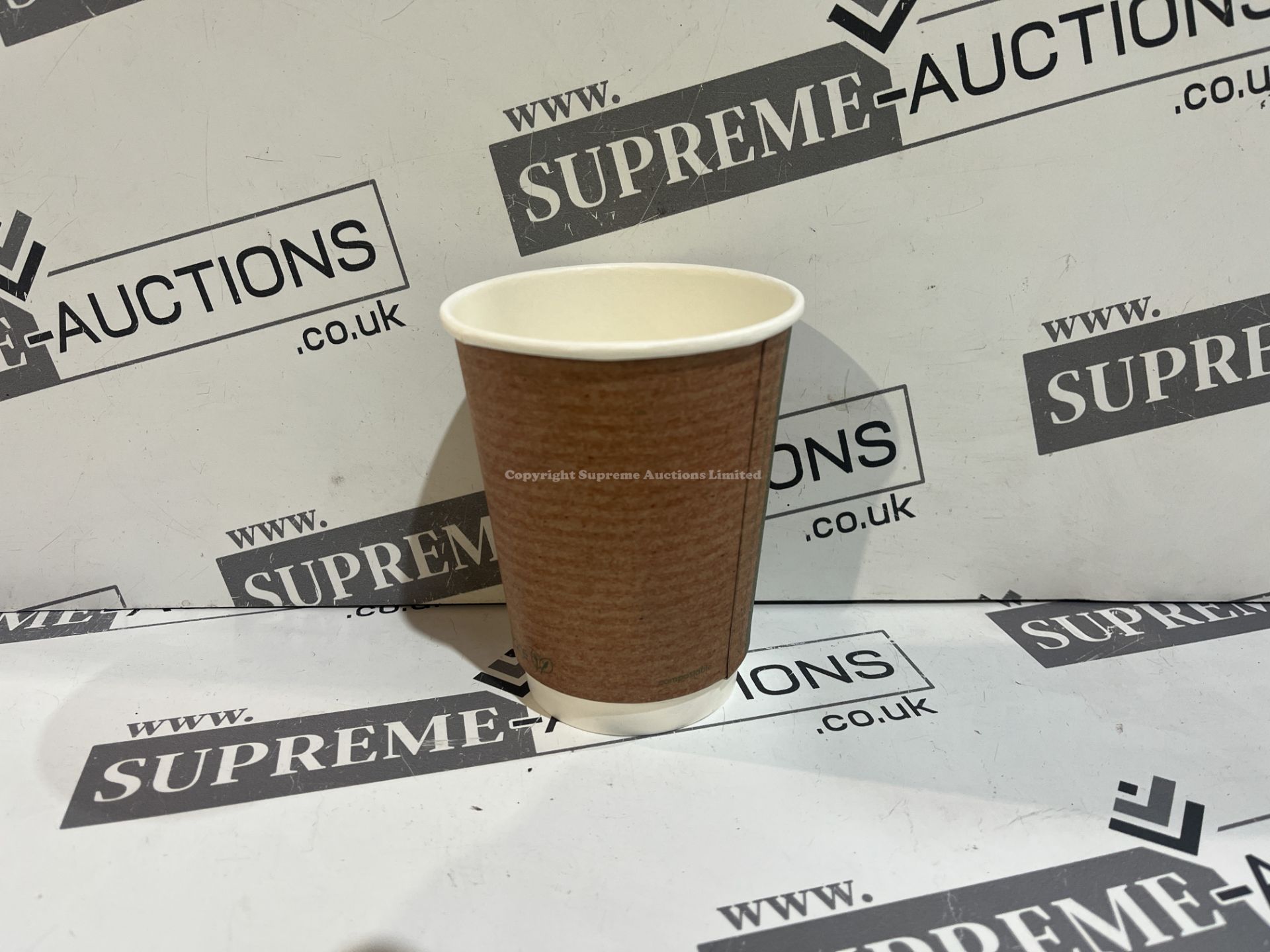 2 X BRAND NEW PACKS OF 500 12OZ DOUBLE WALL BROWN CUPS R15-5