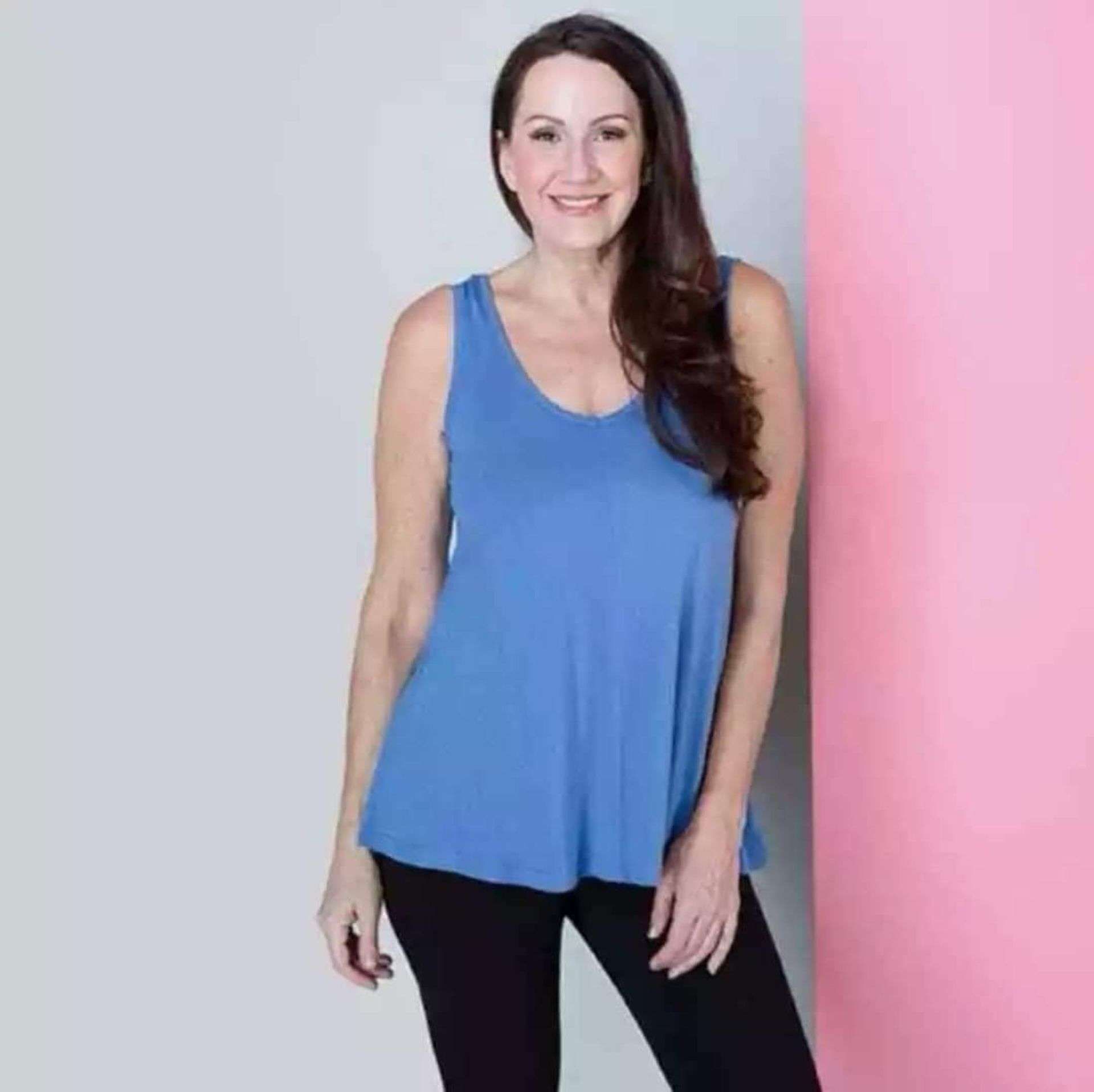 20 X BRAND NEW EMELIA X COTTON 2 WAY TOPS COBALT SIZE LARGE RRP £21 EACH (SA0203)