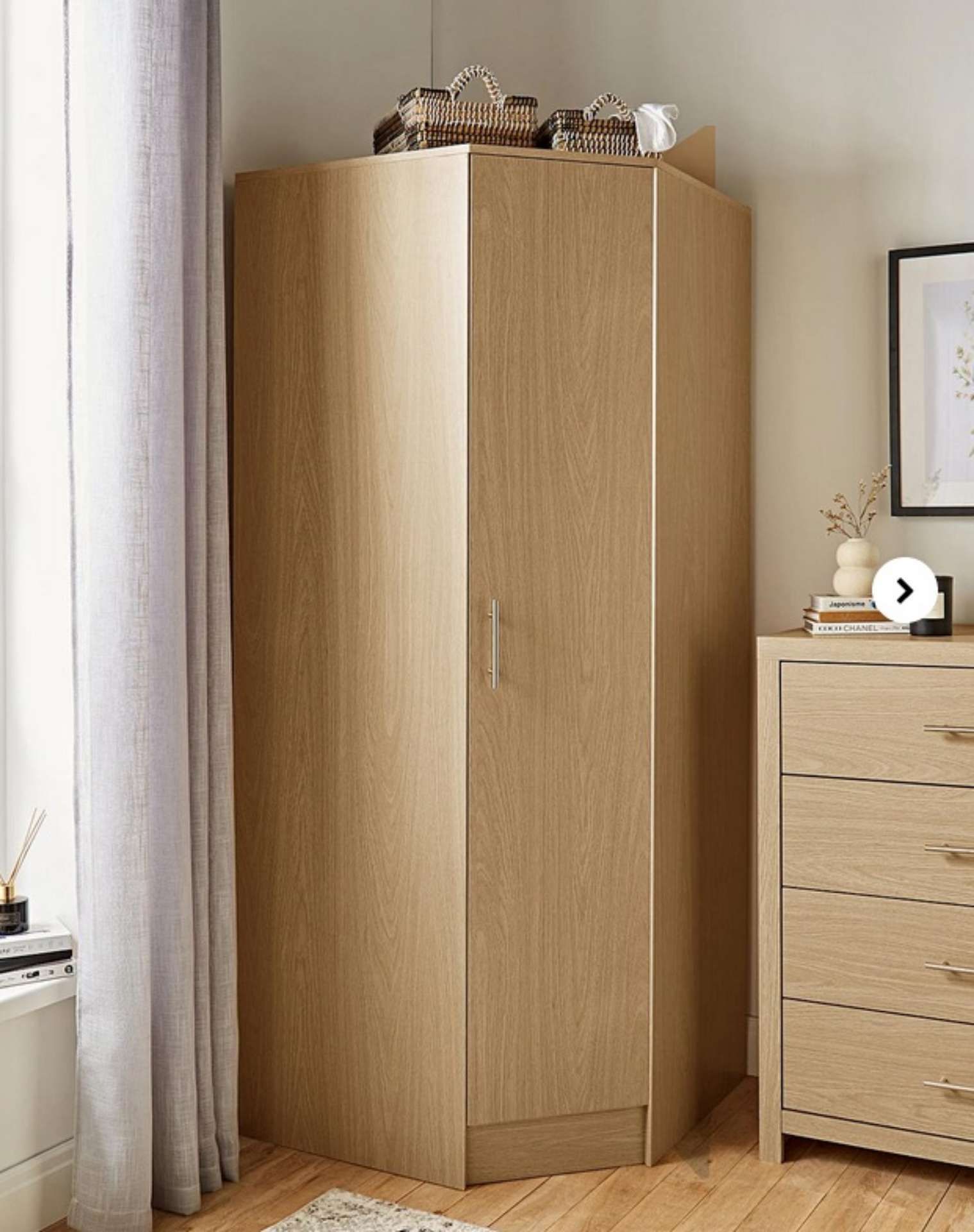NEW & BOXED DAKOTA Corner Wardrobe. OAK EFFECT. RRP £269 EACH. Part of At Home Collection, the