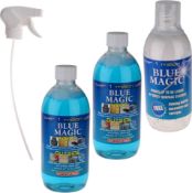 12 X BRAND NEW Blue Magic Cleaning Solution R15-5, 2 x 500ml Bottles, with Mixer Bottle, Spray