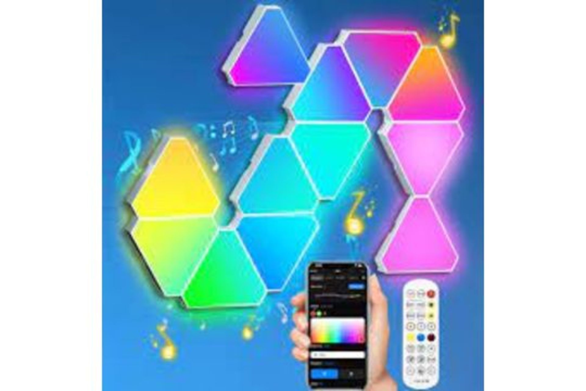 Brand New Triangle LED Lights for Gaming Setup, RGB Triangle Wall Lights for Bedroom, Smart Home