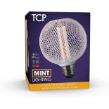 100 x Brand New TCP 120L E27 White Wire Effect Globe LED Warm White Light Bulb, White rrp £21