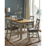 Trade Lot 3 x BRAND NEW NORFOLK Two Tone Oak and Oak Veneer Large Extending Dining Table. GREY/