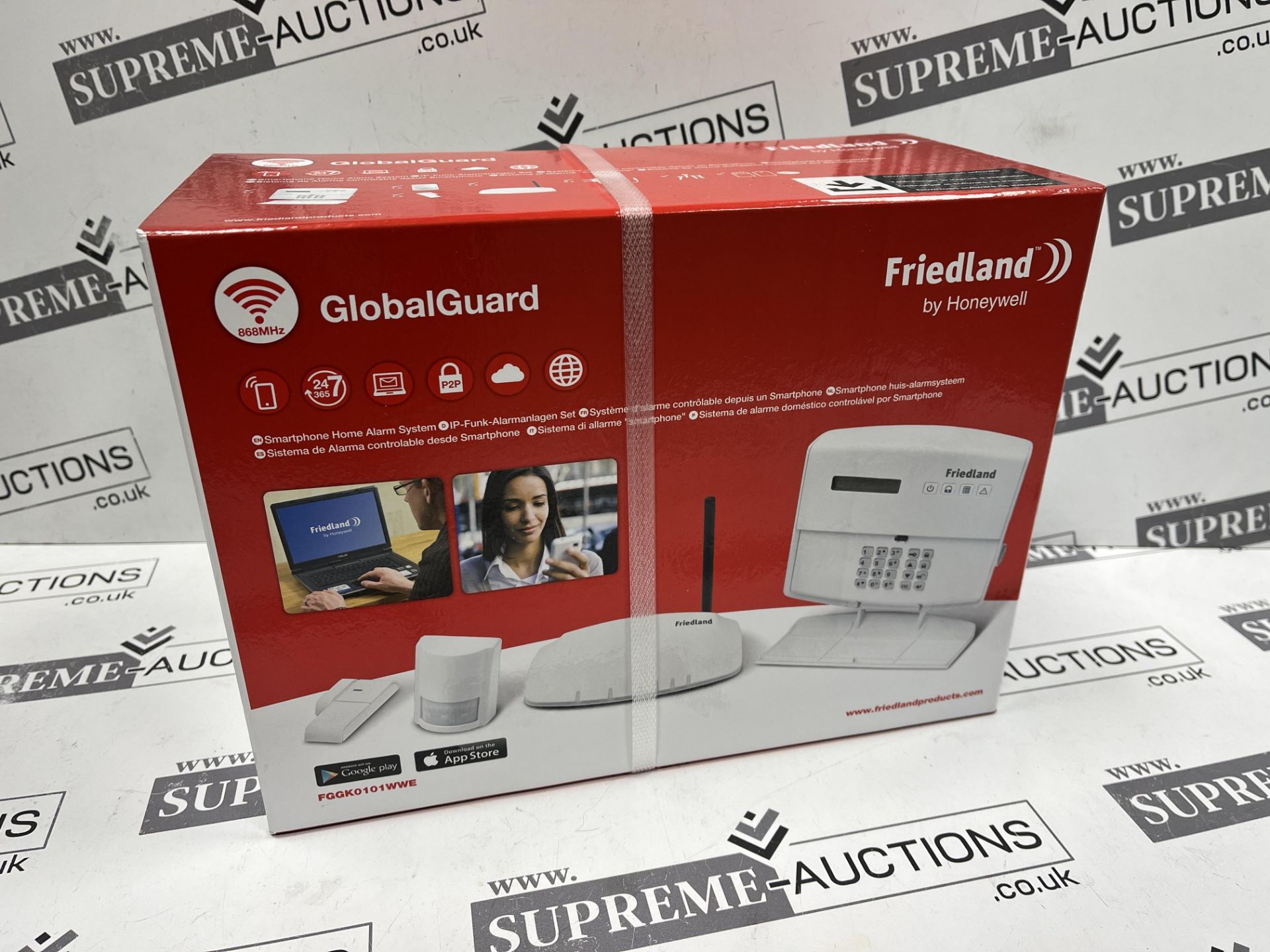 2 X NEW & BOXED FRIEDLAND BY HONEYWELL GLOBAL GAURD SMARTPHONE HOME ALARM SYSTEMS (ROW5.6)