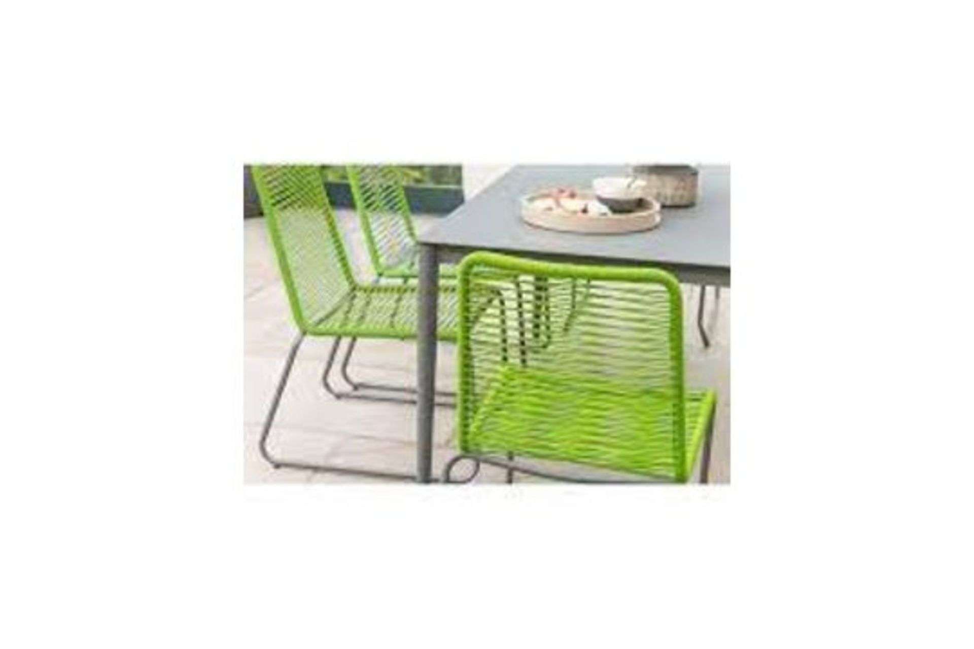 BRAND NEW KETTLER MENOS METRO 6 SEAT DINING SET GREEN (PARASOL NOT INCLUDED) RRP £799 MENOS - Image 2 of 3